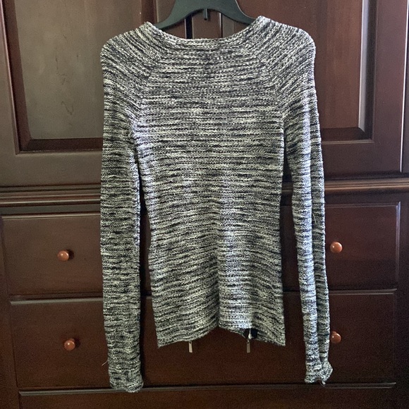 Black and White Knitted Tunic Sweater by INC - Picture 2 of 5